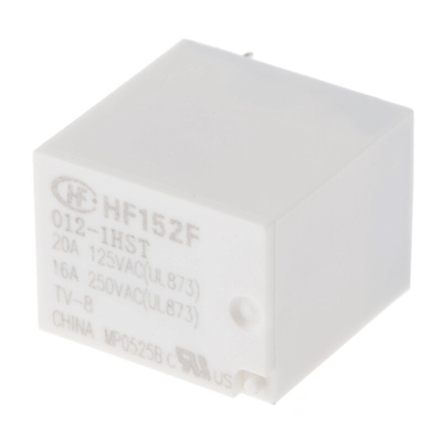 RS PRO PCB Mount Power Relay, 12V dc Coil, 16A Switching Current, SPST
