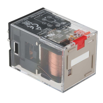 Omron Plug In Power Relay, 230V ac Coil, 10A Switching Current, DPDT