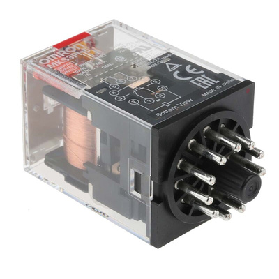 Omron Plug In Power Relay, 230V ac Coil, 10A Switching Current, 3PDT