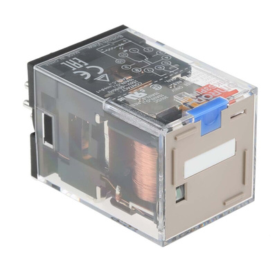 Omron Plug In Power Relay, 24V dc Coil, 10A Switching Current, 3PDT