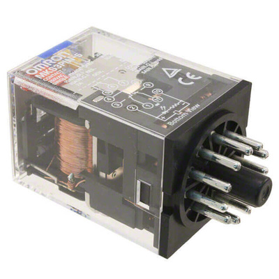 Omron Plug In Power Relay, 24V dc Coil, 10A Switching Current, 3PDT