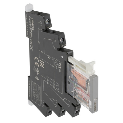 Omron DIN Rail Power Relay, 24V dc Coil, 6A Switching Current, SPDT