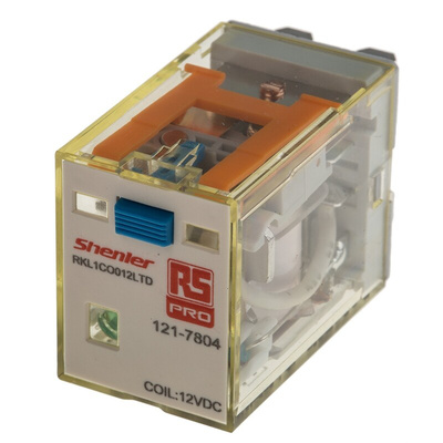 RS PRO Plug In Power Relay, 12V dc Coil, 16A Switching Current, SPDT
