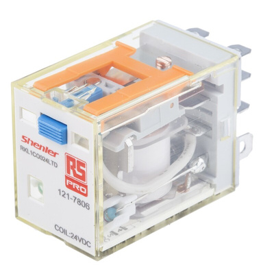 RS PRO Plug In Power Relay, 24V dc Coil, 16A Switching Current, SPDT