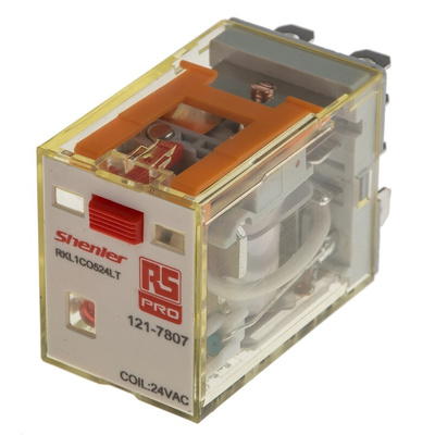RS PRO Plug In Power Relay, 24V ac Coil, 16A Switching Current, SPDT