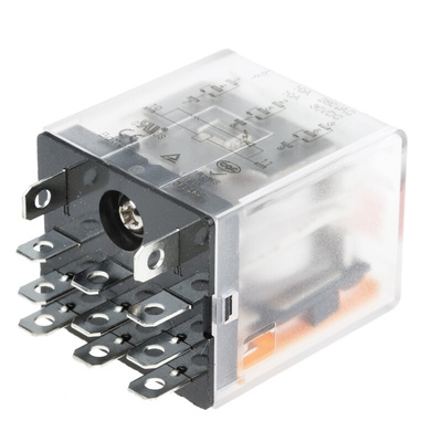 RS PRO Plug In Power Relay, 24V ac Coil, 10A Switching Current, 3PDT