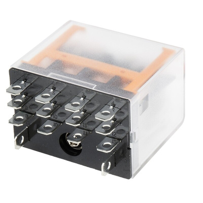 RS PRO Plug In Power Relay, 24V ac Coil, 10A Switching Current, 4PDT
