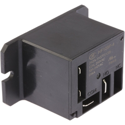 Hongfa Europe GMBH Flange Mount Power Relay, 240V ac Coil, 30A Switching Current, SPST