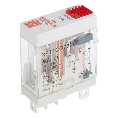 RS PRO Plug In Power Relay, 230V ac Coil, 10A Switching Current, SPDT