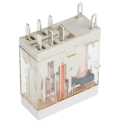 RS PRO Plug In Power Relay, 230V ac Coil, 8A Switching Current, DPDT