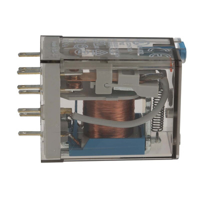 Finder Plug In Power Relay, 24V dc Coil, 10A Switching Current, DPDT