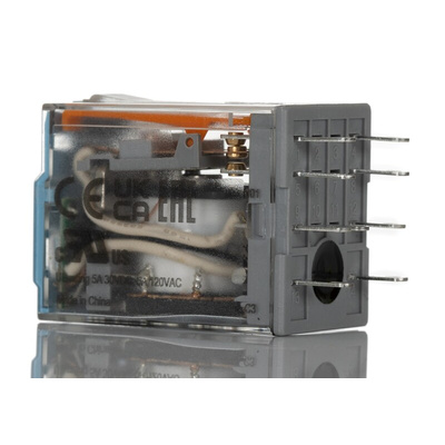 Releco Plug In Latching Power Relay, 24V dc Coil, 5A Switching Current, DPDT
