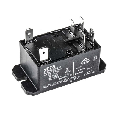 TE Connectivity Plug In Power Relay, 240V ac Coil, 30A Switching Current, DPST