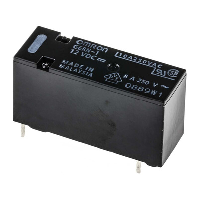 Omron PCB Mount Power Relay, 12V dc Coil, 8A Switching Current, SPDT