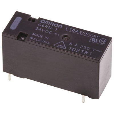 Omron PCB Mount Power Relay, 24V dc Coil, 8A Switching Current, SPDT