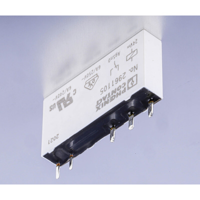 Phoenix Contact PCB Mount Power Relay, 24V dc Coil, 6A Switching Current, SPDT