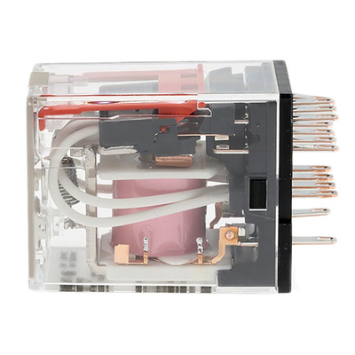 Omron Plug In Power Relay, 12V ac Coil, 5A Switching Current, 4PDT