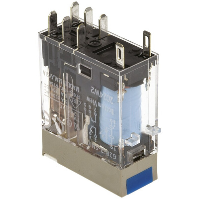 Omron Plug In Power Relay, 24V dc Coil, 5A Switching Current, DPDT
