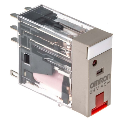 Omron Plug In Power Relay, 24V ac Coil, 5A Switching Current, DPDT