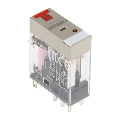 Omron Plug In Power Relay, 230V ac Coil, 5A Switching Current, DPDT