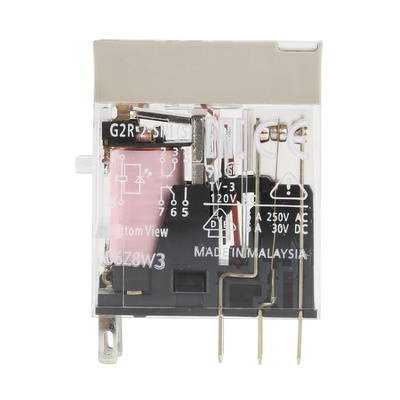 Omron Plug In Power Relay, 230V ac Coil, 5A Switching Current, DPDT