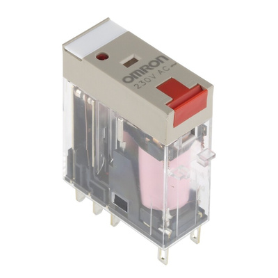Omron Plug In Power Relay, 230V ac Coil, 5A Switching Current, DPDT