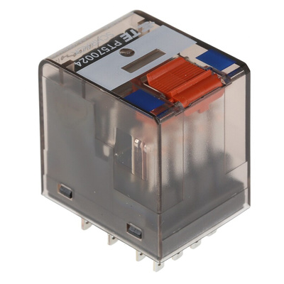 TE Connectivity Plug In Power Relay, 24V dc Coil, 6A Switching Current, 4PDT