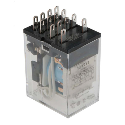 RS PRO Plug In Power Relay, 12V dc Coil, 5A Switching Current, 4PDT