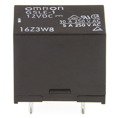 Omron PCB Mount Power Relay, 12V dc Coil, 10A Switching Current, SPDT