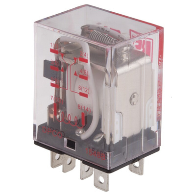 RS PRO Plug In Power Relay, 110V ac Coil, 10A Switching Current, DPDT