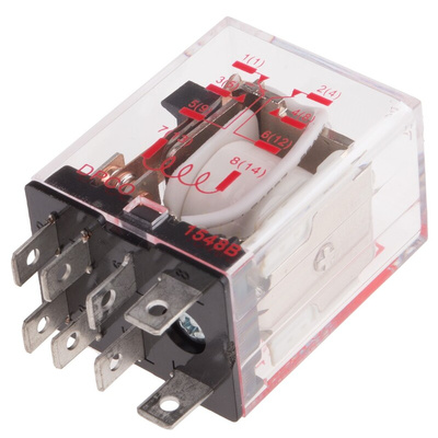 RS PRO Plug In Power Relay, 24V ac Coil, 10A Switching Current, DPDT