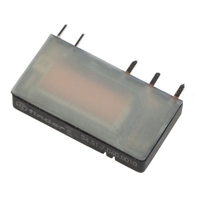 Finder PCB Mount Power Relay, 60V dc Coil, 6A Switching Current, SPDT