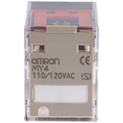 Omron Plug In Power Relay, 120V ac Coil, 5A Switching Current, 4PDT