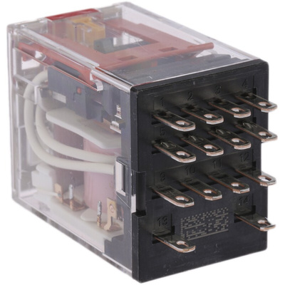 Omron Plug In Power Relay, 24V ac Coil, 5A Switching Current, 4PDT