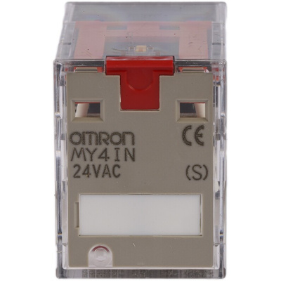 Omron Plug In Power Relay, 24V ac Coil, 5A Switching Current, 4PDT