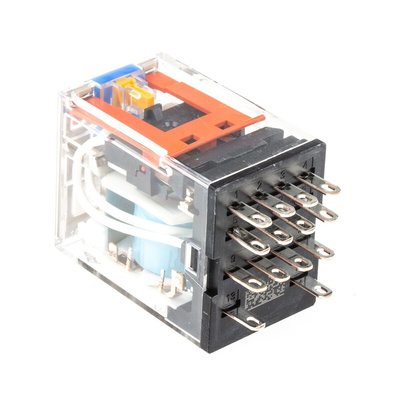 Omron Plug In Power Relay, 24V dc Coil, 5A Switching Current, 4PDT