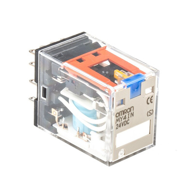 Omron Plug In Power Relay, 24V dc Coil, 5A Switching Current, 4PDT