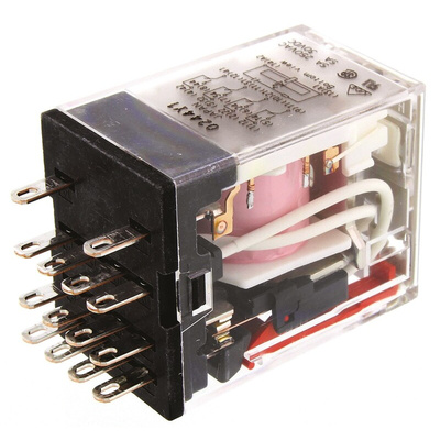 Omron Plug In Power Relay, 120V ac Coil, 5A Switching Current, 4PDT