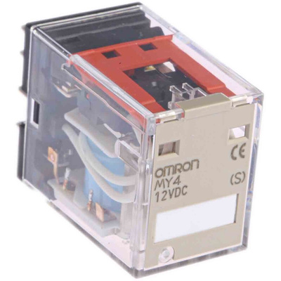 Omron Plug In Power Relay, 12V dc Coil, 5A Switching Current, 4PDT