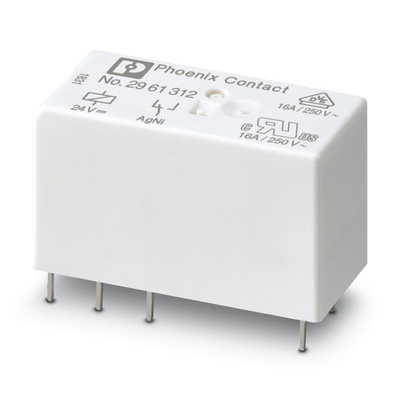 Phoenix Contact PCB Mount Power Relay, 24V dc Coil, 16A Switching Current, SPDT