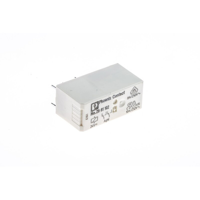 Phoenix Contact PCB Mount Power Relay, 24V dc Coil, 8A Switching Current, DPDT