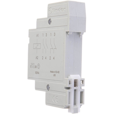 Finder DIN Rail Latching Power Relay, 230V ac Coil, 16A Switching Current, DPST