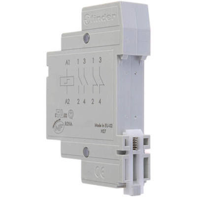 Finder DIN Rail Latching Power Relay, 24V dc Coil, 16A Switching Current, DPST
