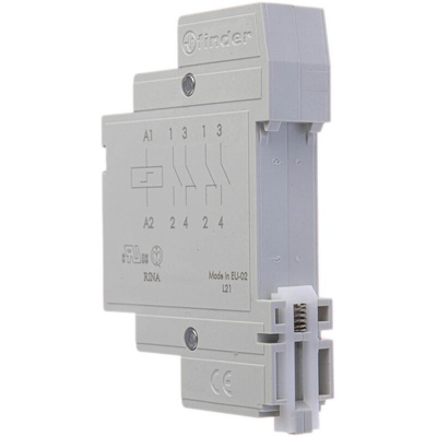 Finder DIN Rail Latching Power Relay, 24V ac Coil, 16A Switching Current, SP-NC, SP-NO