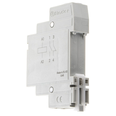 Finder DIN Rail Power Relay, 12V dc Coil, 20A Switching Current, SPST-NC, SPST-NO