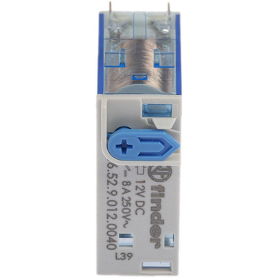 Finder Plug In Power Relay, 12V dc Coil, 8A Switching Current, DPDT