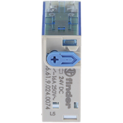 Finder Plug In Power Relay, 24V dc Coil, 16A Switching Current, SPDT