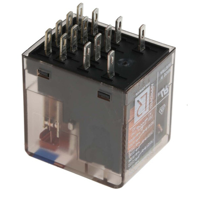 TE Connectivity PCB Mount Power Relay, 24V dc Coil, 6A Switching Current, 4PDT