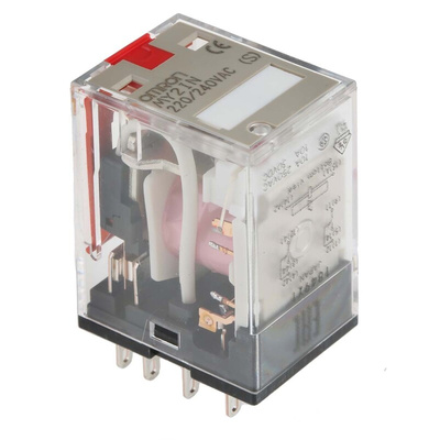 Omron Plug In Power Relay, 240V ac Coil, 10A Switching Current, DPDT