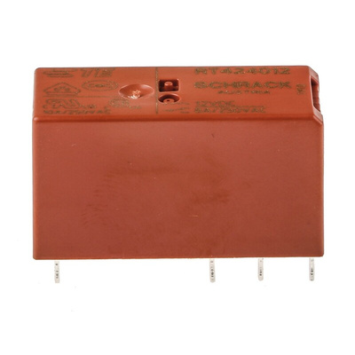TE Connectivity PCB Mount Power Relay, 12V dc Coil, 8A Switching Current, DPDT
